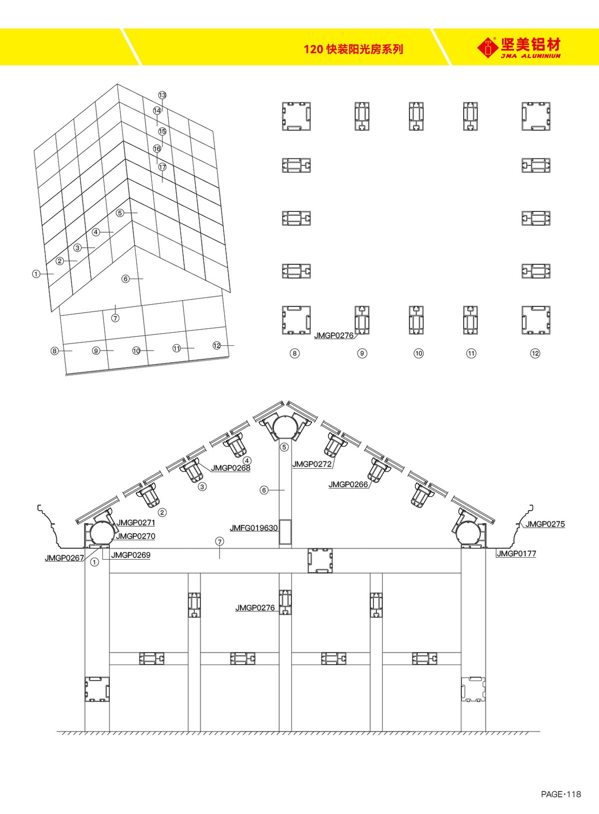 120 quick installation sun room series